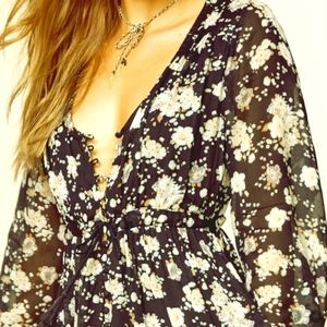 SOLD❤️SPELL GYPSY DANCER GOWN IN CAVIAR